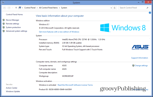 Windowsin käyttökokemus 8.1