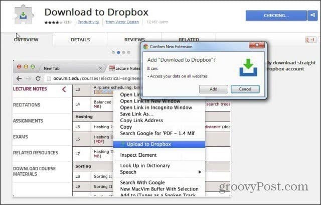 Lataa Web-tiedostot suoraan Dropboxiin Webistä
