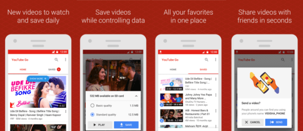 YouTube Go -sovelluksen beetaversio on ladattavissa Intian Google Play -kaupasta.