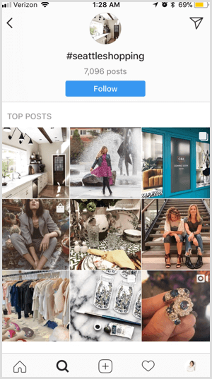Instagram seuraa hashtag-ominaisuutta