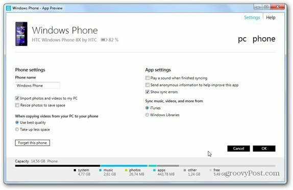 Windows Phone 8 Windows Phone -asetukset