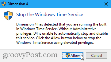 Pysäytä Windows-aikapalvelu