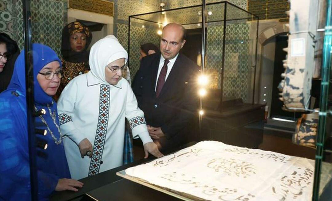 Ensimmäinen rouva Erdoğan vieraili Topkapın palatsissa valtionpäämiesten vaimojen kanssa