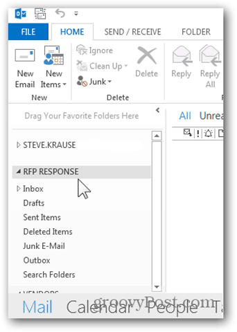 Lisää postilaatikko Outlook 2013 - Uusi lisäpostilaatikko lueteltu