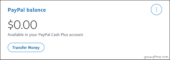 PayPal-tilin saldo Cash Plus -tilillä