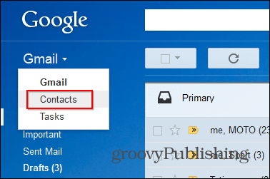 Gmail-tähtiyhteystiedot