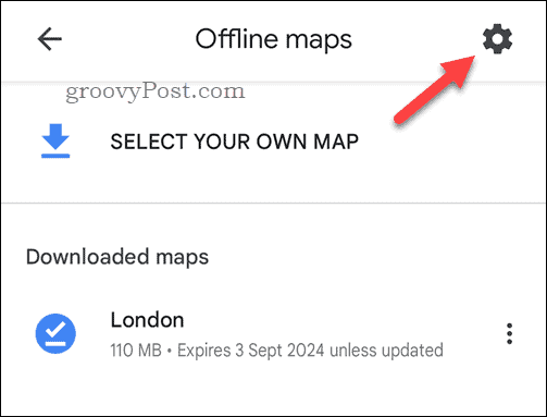 Offline-Google Maps -karttojen asetukset