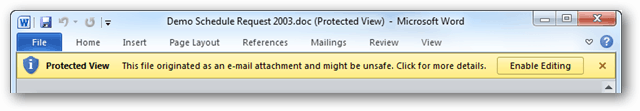 Poista suojattu näkymä käytöstä Outlook-liitteissä