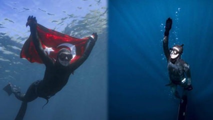 Historiallinen sukellus Antarktikossa kansallis urheilijalta Şahika Ercümen