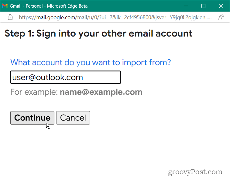 Tuo Outlook-sähköposti Gmailiin