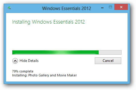 Windows Essentials 2012 -asennus