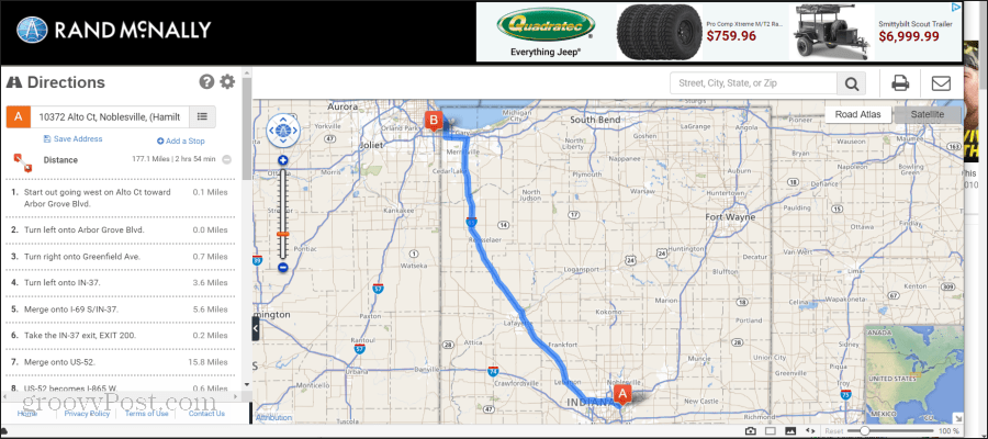 rand mcnally online-kartoitus