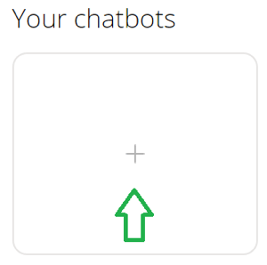Aloita uusi chatbot Chatfuelissa.