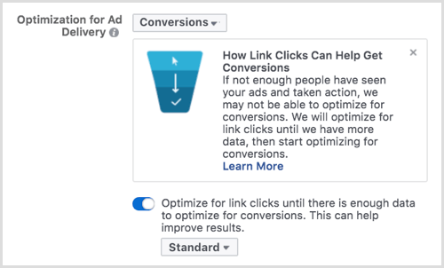 Facebook-optimointi mainosten toimittamista varten