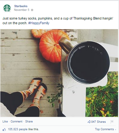 starbucks facebook-viesti