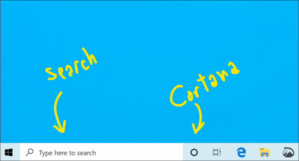 Cortana Search Erotettu Windows 10 18317