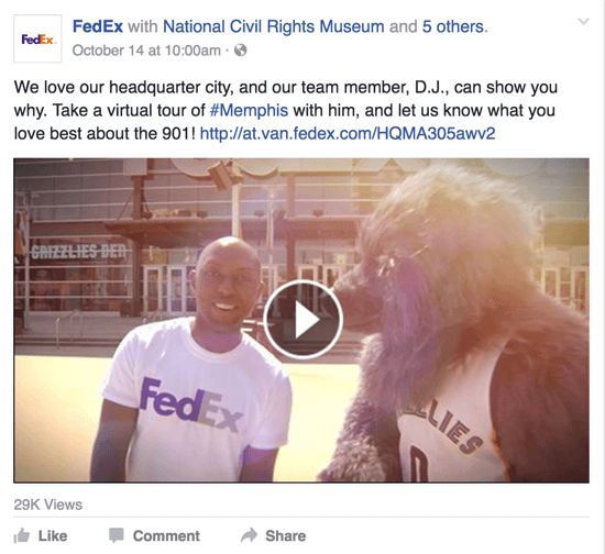 fedex facebook -video