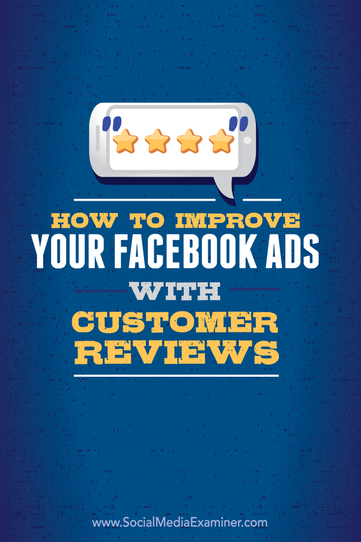 kuinka parantaa facebook-mainoksia asiakkaiden arvosteluilla