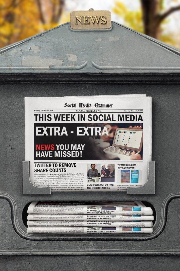sosiaalisen median tutkijan viikoittaiset uutiset 3. lokakuuta 2015