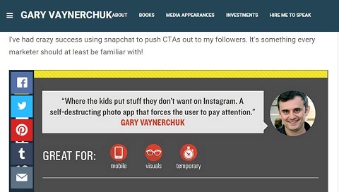 Gary Vanderchuk lainaa Snapchatin merkitystä