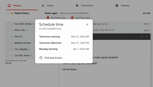 Aikataulu Gmail Time Desktop