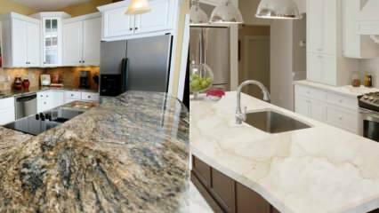 Mitä eroa marmori työtason ja graniitti työtaso?