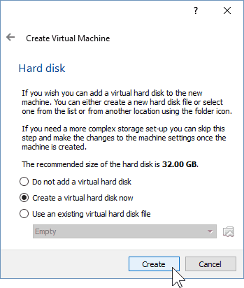 04 Kiintolevyn koon määrittäminen (Windows 10 Install)