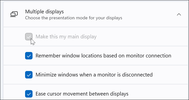 siirrä tehtäväpalkki toiseen näyttöön Windows 11:ssä