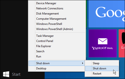 Windows 8.1 -päivitys helpottaa sammutusta