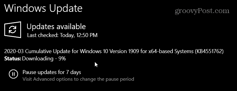 KB4451762 Windows 10 1903 ja 1909