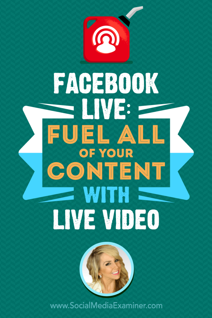 Facebook Live: Lisää sisältöäsi Live Video -ominaisuuteen, jossa on Chalene Johnsonin oivalluksia sosiaalisen median markkinointipodcastissa.