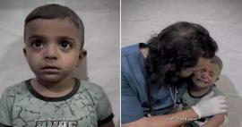 Näin lääkäri yritti rauhoittaa palestiinalaista lasta, joka vapisi pelosta Israelin hyökkäyksen aikana