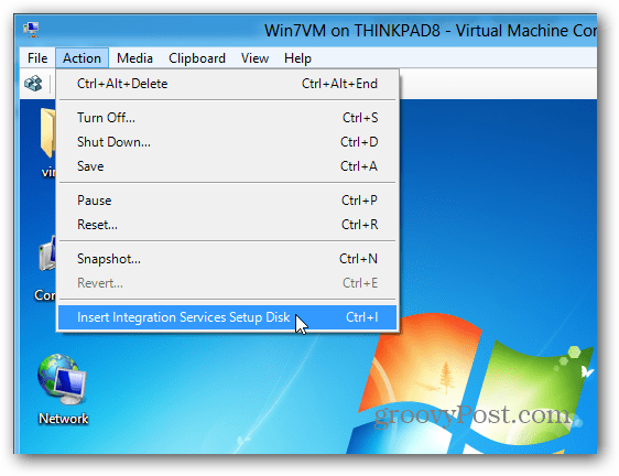 Asenna integrointipalvelut Hyper-V-koneisiin Windows 8: ssa