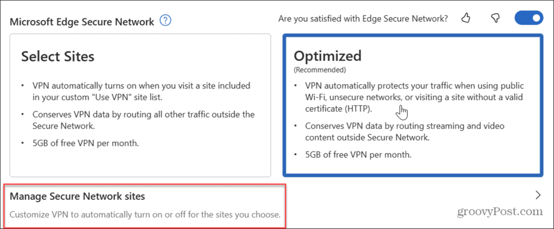 Käytä Microsoft Edge VPN: ää