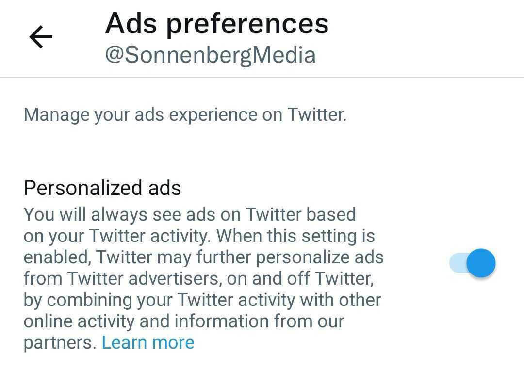 miten-nähdä-lisää-kilpailija-twitter-mainokset-asetukset-personalized-ads-sonnenbergmedia-esimerkki-1
