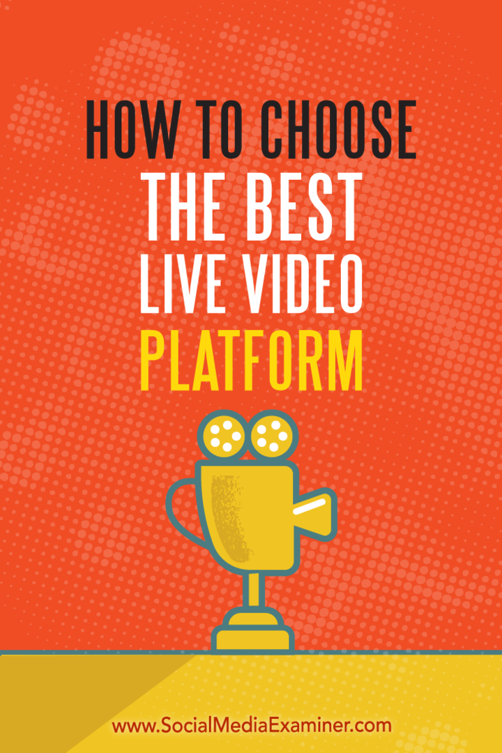 Kuinka valita paras live-videoalusta: Sosiaalisen median tutkija