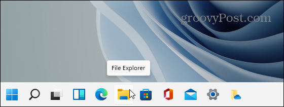 File Explorer -kuvake Windows 11: n tehtäväpalkki