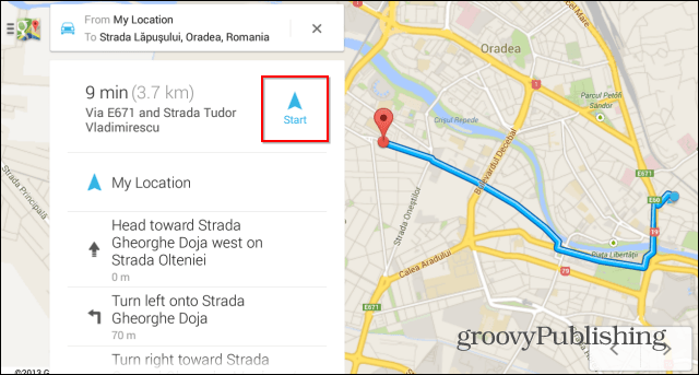 Pikakäynnistys Google Maps -navigaattorilla