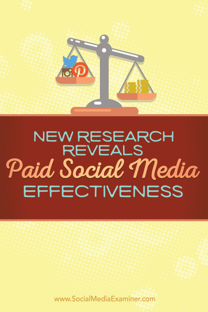 tutkimustulokset maksetusta sosiaalisen median markkinoinnista