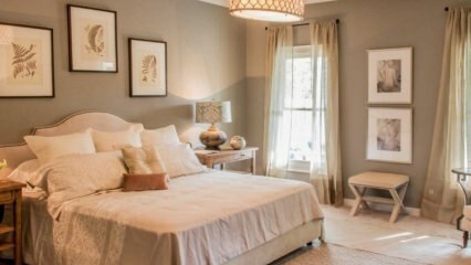 Kuinka käyttää beigejä väriä makuuhuoneen sisustuksessa?