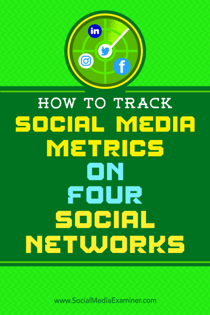 Kuinka seurata sosiaalisen median mittareita neljässä sosiaalisessa verkostossa, kirjoittanut Joe Griffin sosiaalisen median tutkijasta.