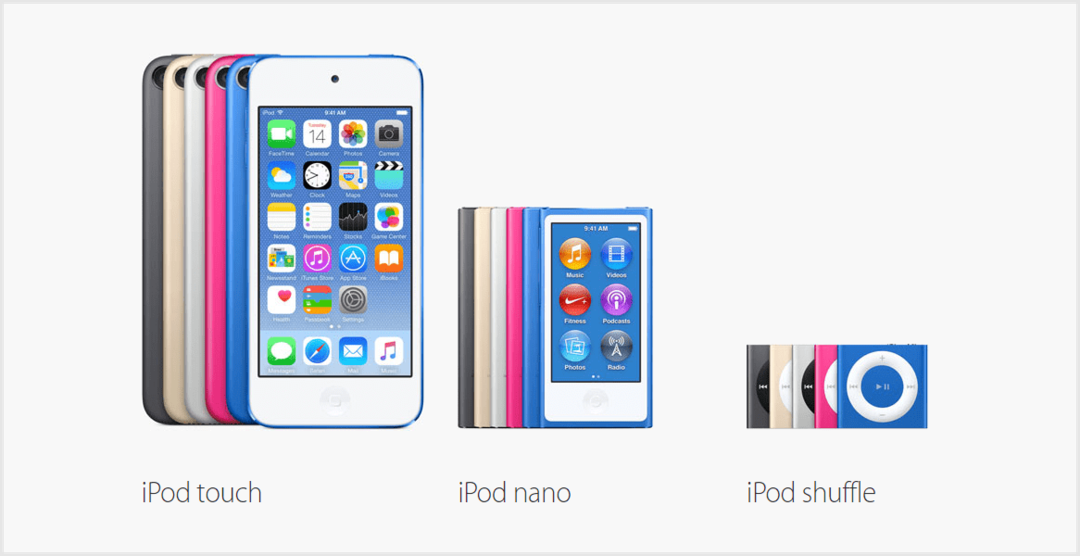 Uusi Apple iPod -kokoonpano julkistettiin tänään