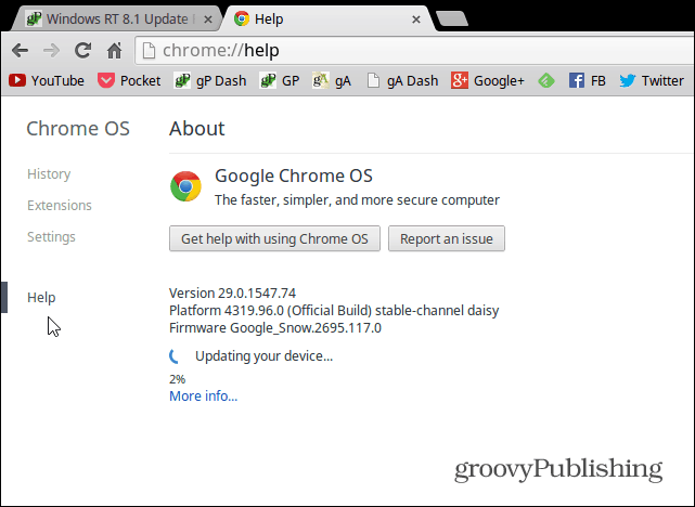 Kuinka päivittää Google Chromebook manuaalisesti