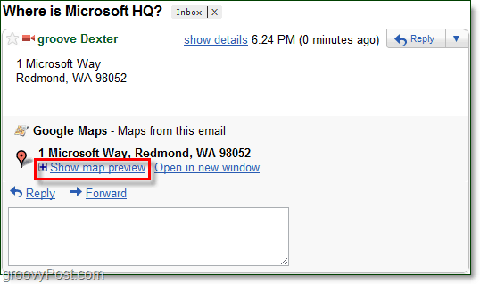 näytä kartan esikatselut gmailissa