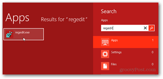 regedit Windows 8