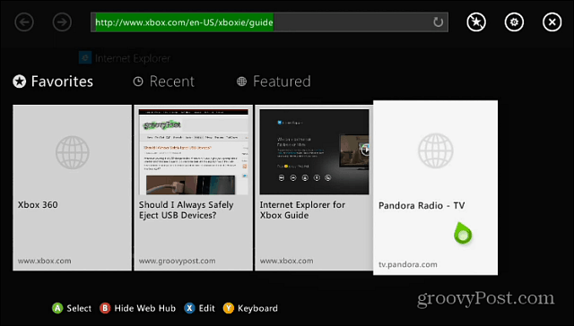 Kuinka lisätä Pandora Xbox 360 -sivustollesi