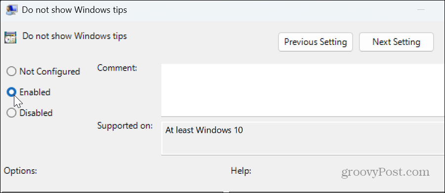 Poista käytöstä Windows 11:n vihjeitä ja ehdotuksia koskevat ilmoitukset