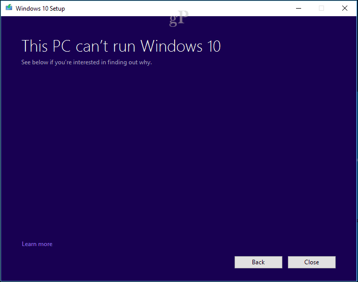 Windows 10 -asennus - PC ei voi käyttää Windows 10 -käyttöjärjestelmää