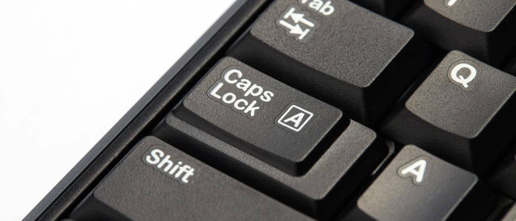 Kuinka käyttää Shift-näppäintä Caps Lock -toiminnon poistamiseksi käytöstä