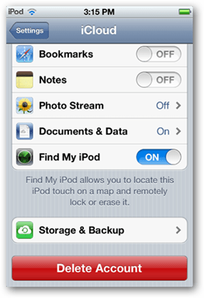 iCloud löytää iPod-iPhoneni